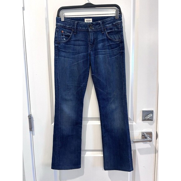 Hudson Jeans Pants Womens 27 Blue Denim Cotton Blend Stretch Made USA Pockets - Picture 2 of 13